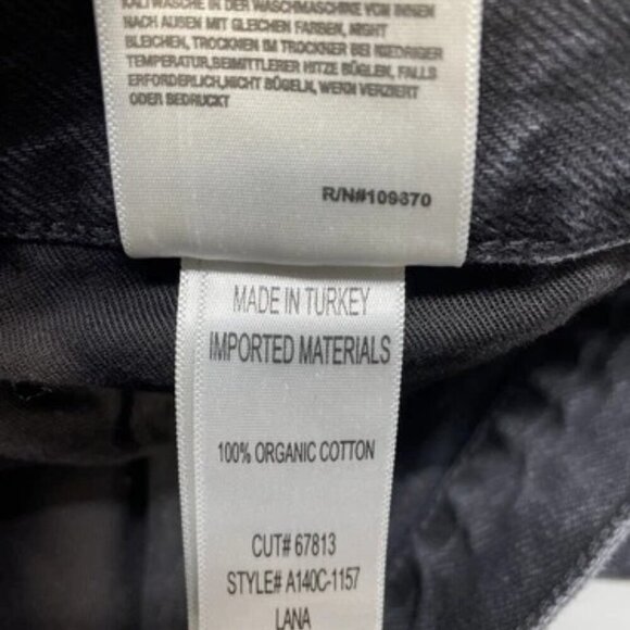 NEW AGOLDE Women's Jeans Lana Mid Rise Straight Size 30 Black - Picture 5 of 6